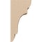 Ekena Millwork 5"W x 5"D x 10"H Wide New Brighton Rough Cedar Woodgrain TimberThane Corbel, Primed Tan CORUR05X05X10NEBRCPR - alternate 3